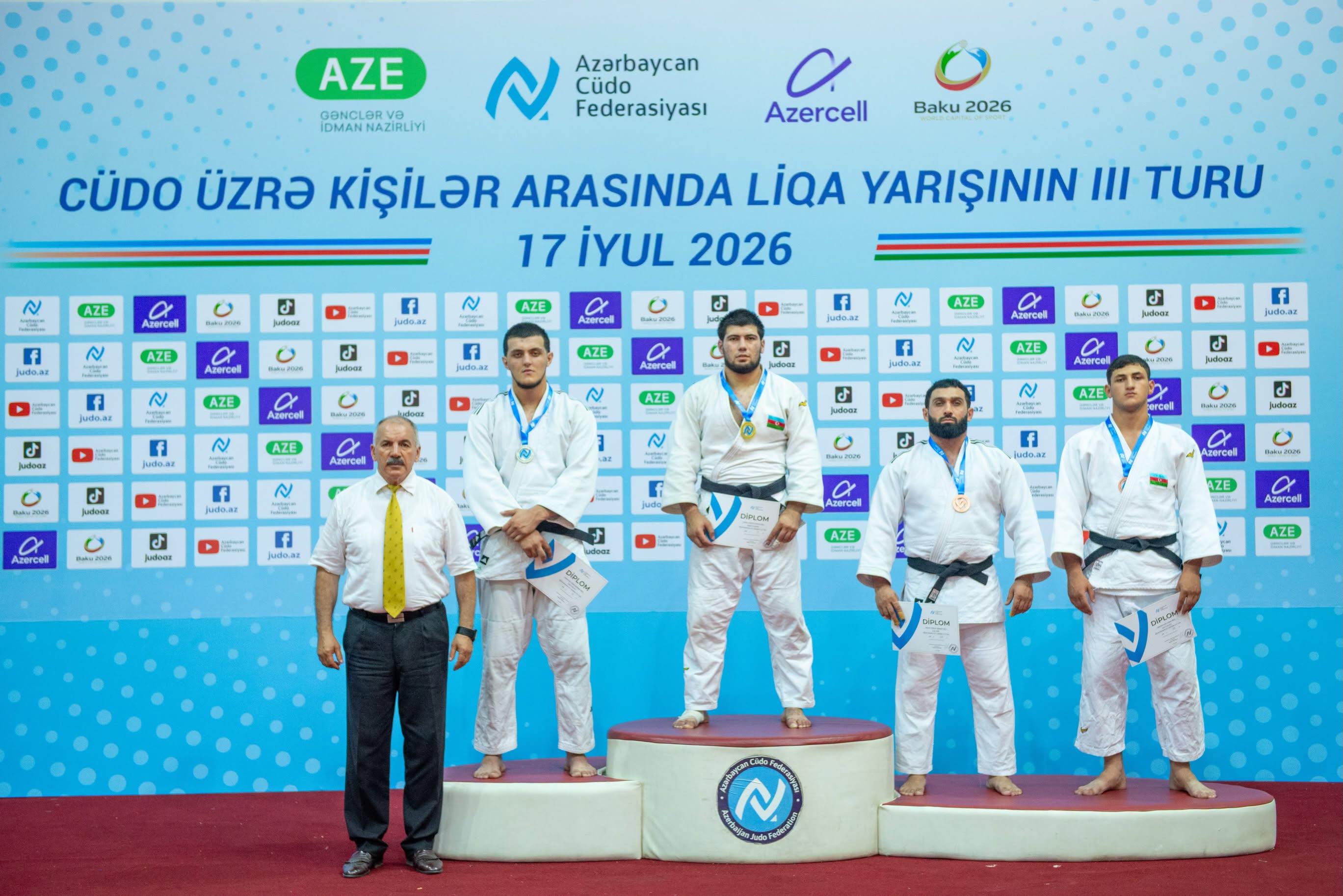 Kişilər arasında Liqa yarışının III turunda 188 cüdoçu mübarizə apardı