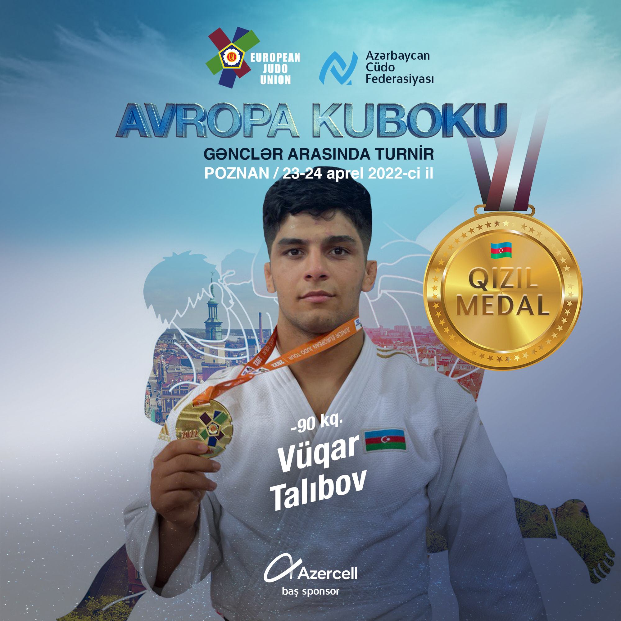 Cüdoçularımız Poznanda keçirilən Avropa Kubokunda 5 medal qazandı