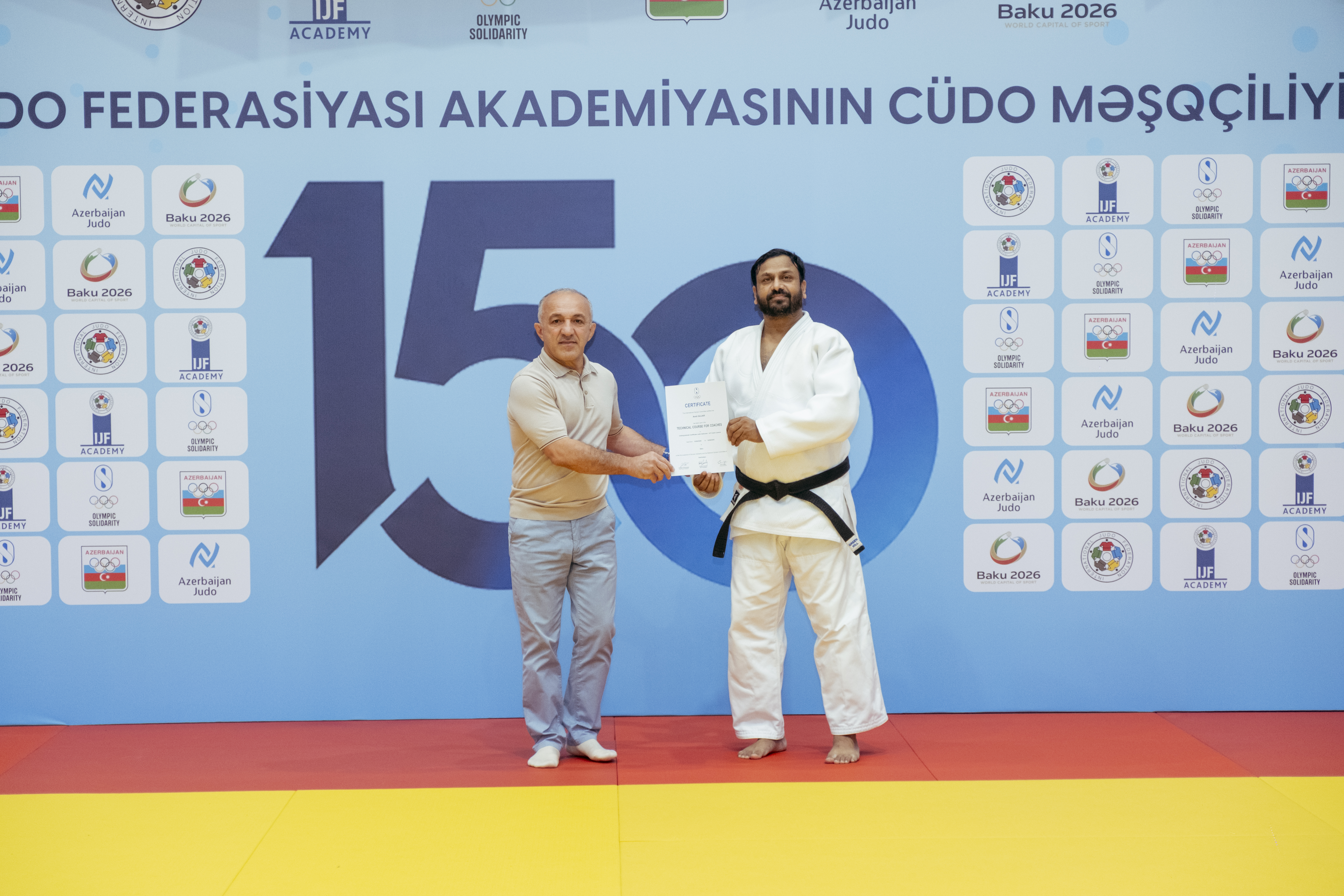 BCF Akademiyasının cüdo məşqçiliyi üzrə 150-ci proqramının iştirakçılarına sertifikatların təqdimolunma mərasimi keçirilib