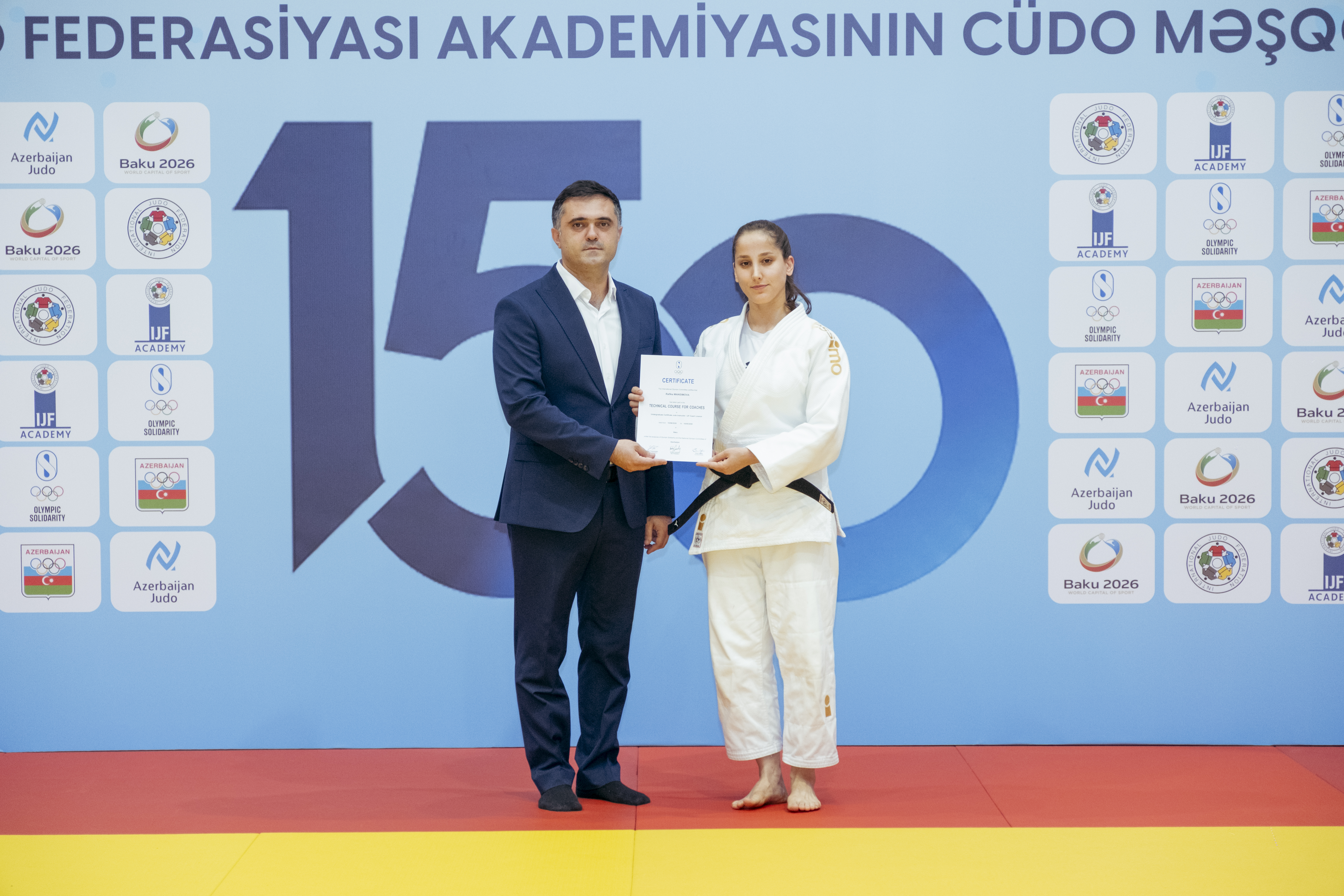 BCF Akademiyasının cüdo məşqçiliyi üzrə 150-ci proqramının iştirakçılarına sertifikatların təqdimolunma mərasimi keçirilib